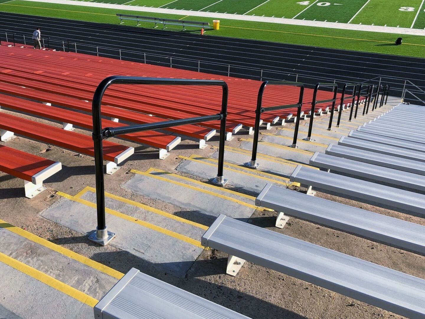 outdoor metal bleachers