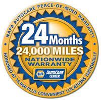 24month / 24k mile warranty NAPA | Clark's Auto Care