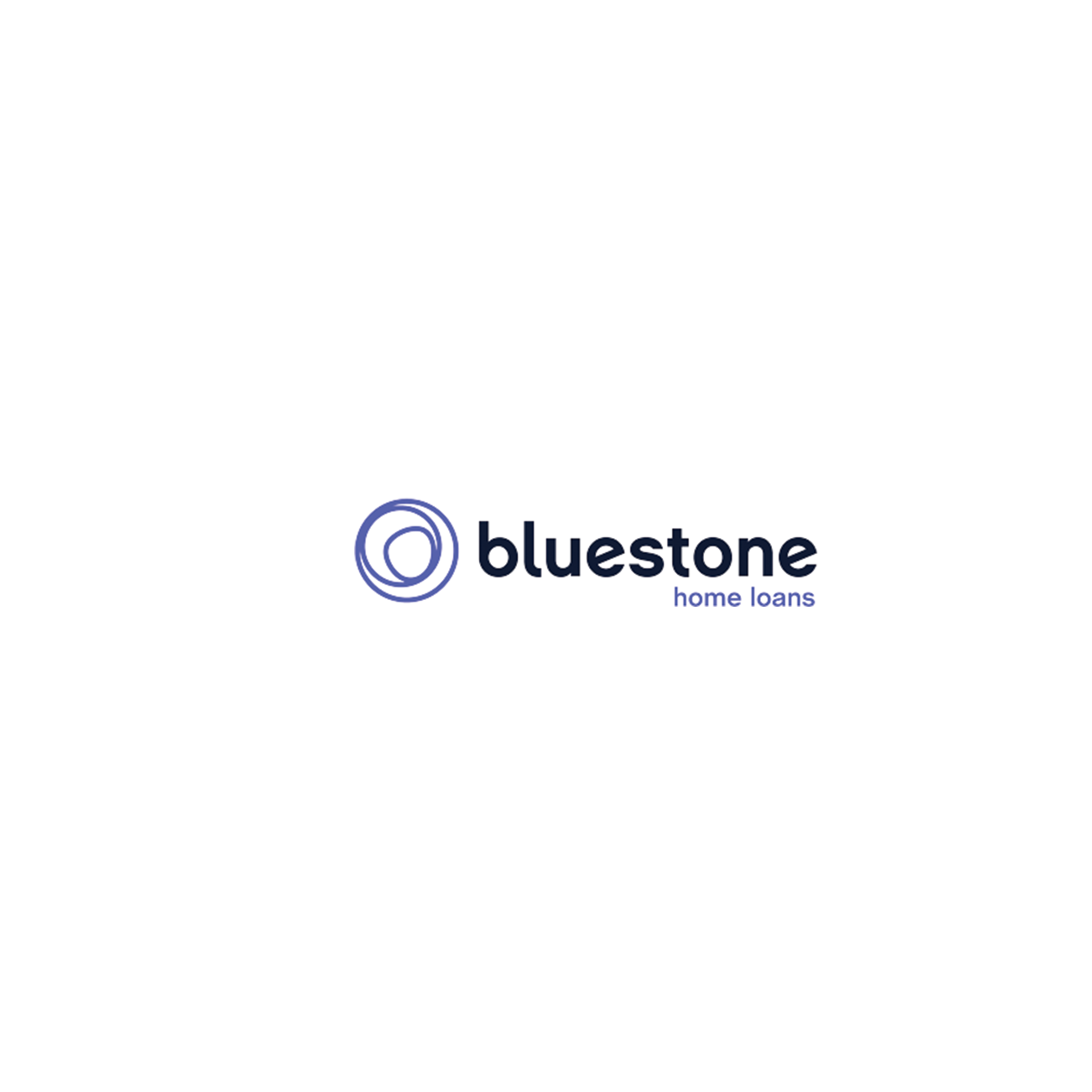 A bluestone home loans logo on a white background.