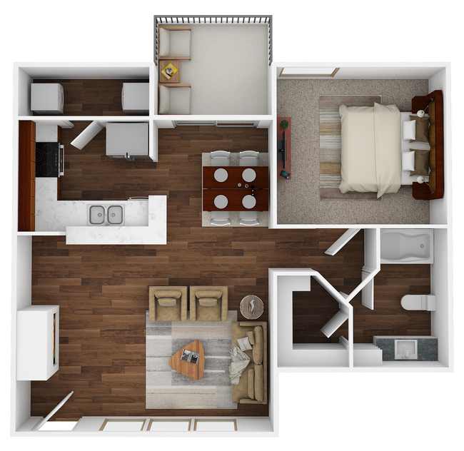 1 Bed, 1 Bath - Value floor plan