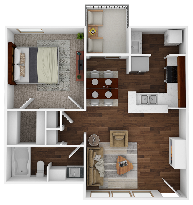 1 Bed, 1 Bath - Spacious floor plan