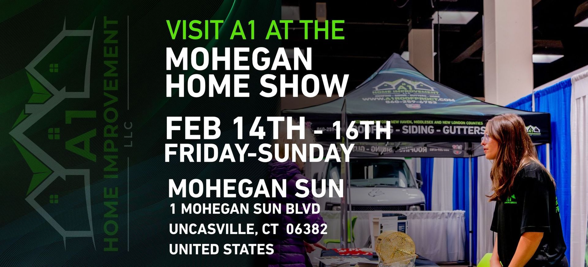 A1 Roofing at the mohegan sun home show