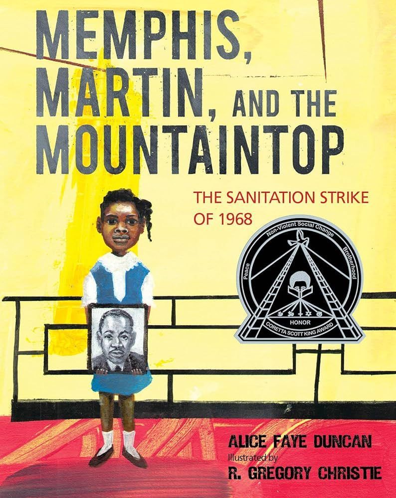 Image of the cover of the book Memphis, Martin, and the Mountaintop: The Sanitation Strike of 1968