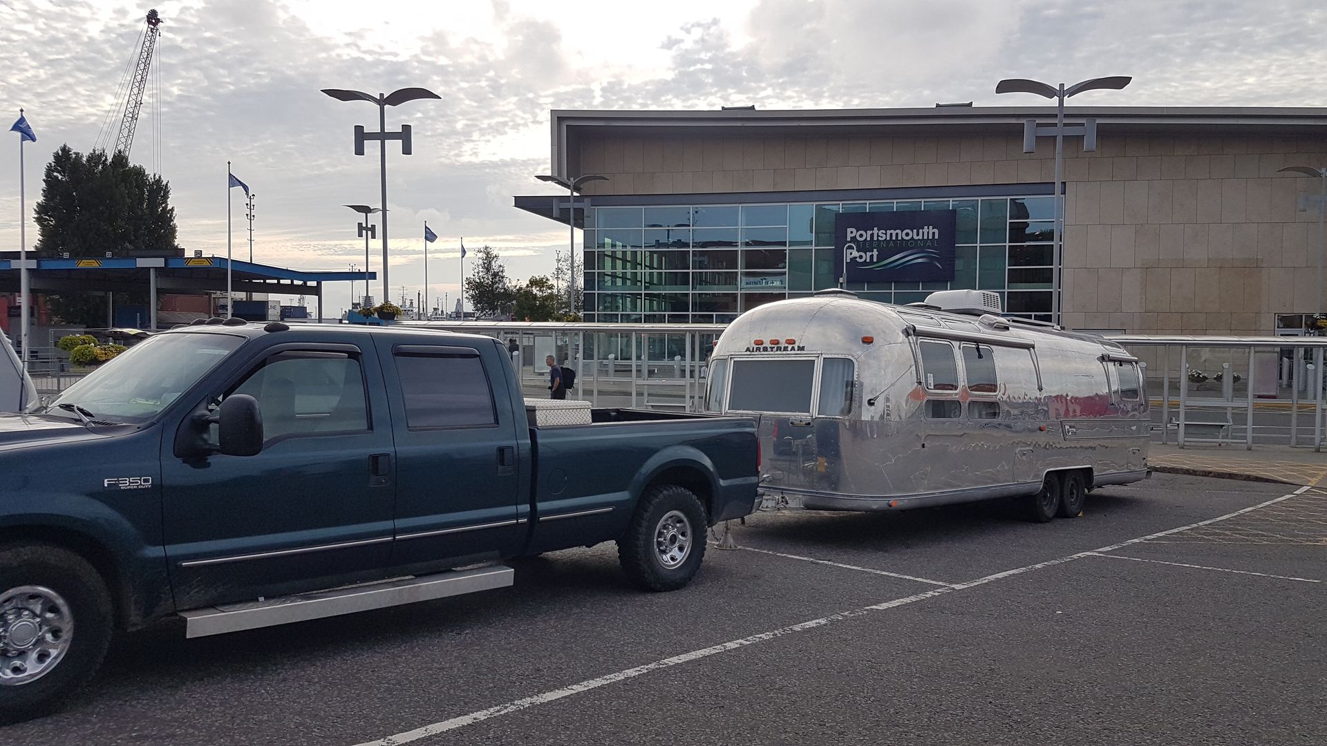 Airstream delivery to Portsmouth Harbout
