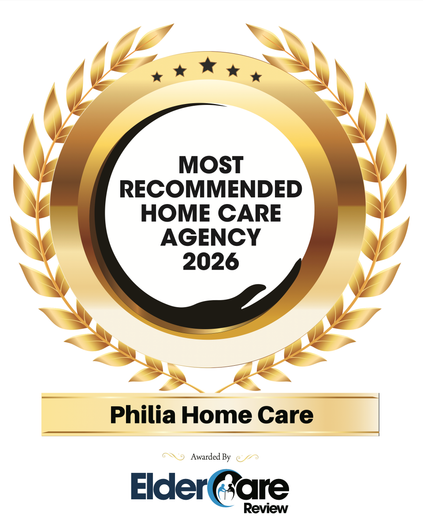 Most Recommended Home Care Agency 2026 for Philia Home Care awarded by ElderCare Review