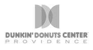 A black and white logo for dunkin ' donuts center providence.