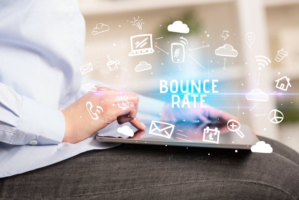 an image of a person checking bounce rate