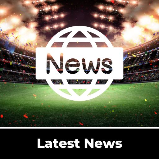 A soccer stadium with a sign that says news on it