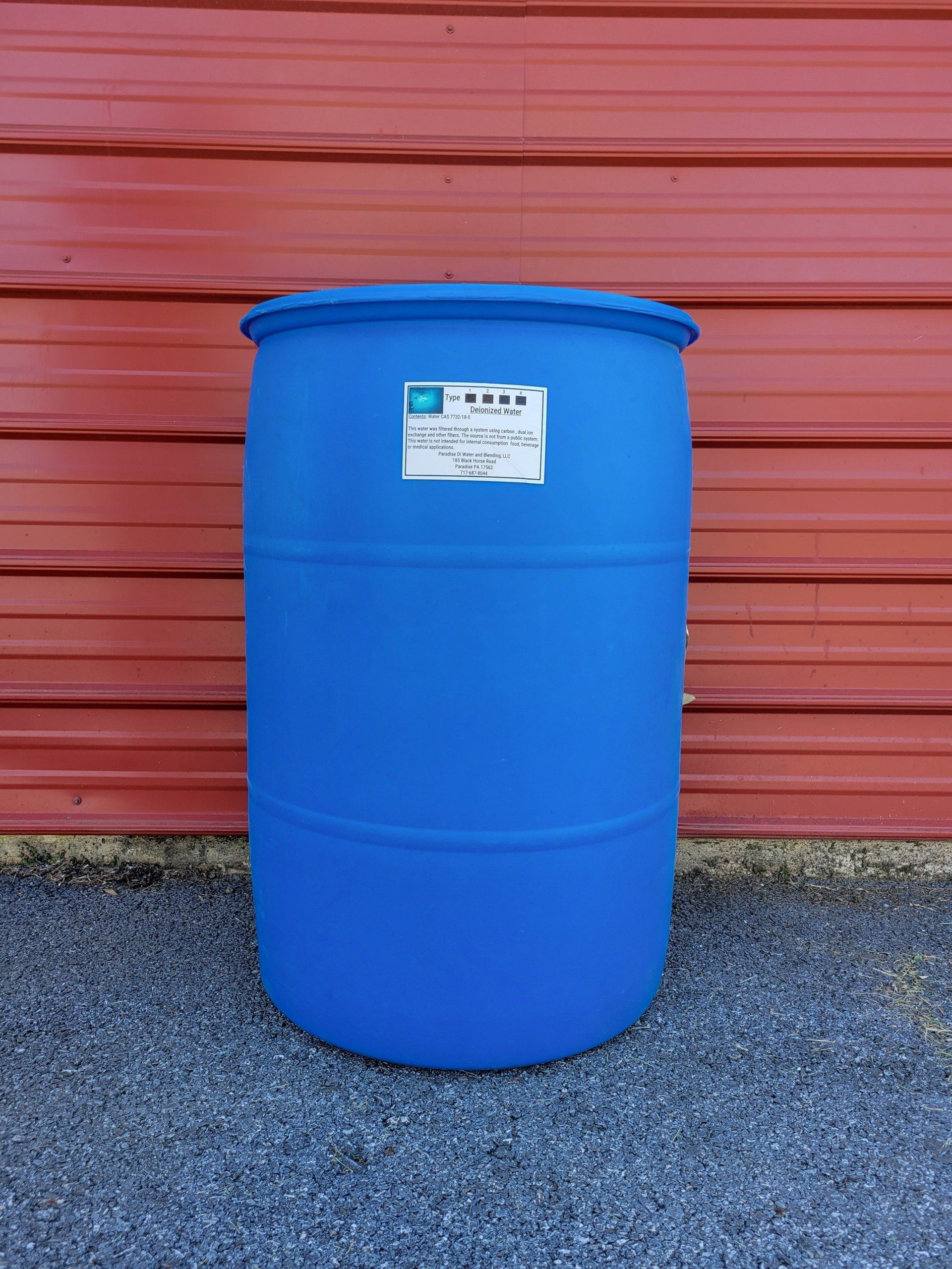 Deionized Fifty-five Gallon — Paradise, PA — Paradise DI Water and Custom Blending