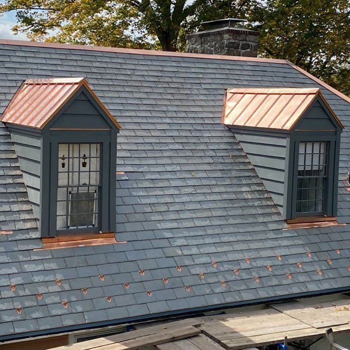 Two Window Top View Roofing — Katonah, NY — Custom Copper & Roofing Corp