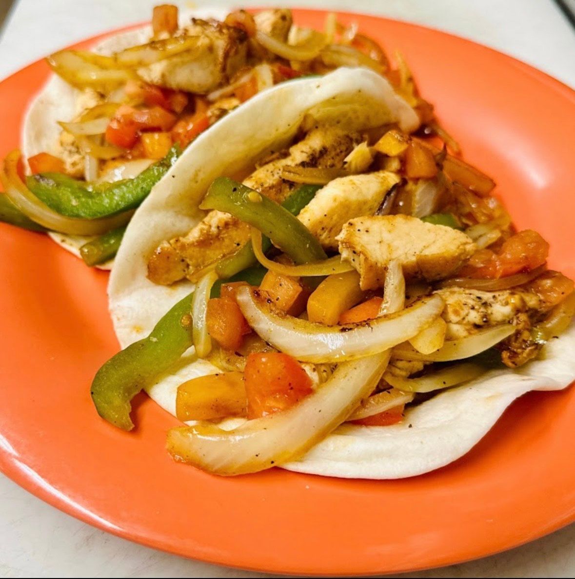 A close up of a plate of food on a table