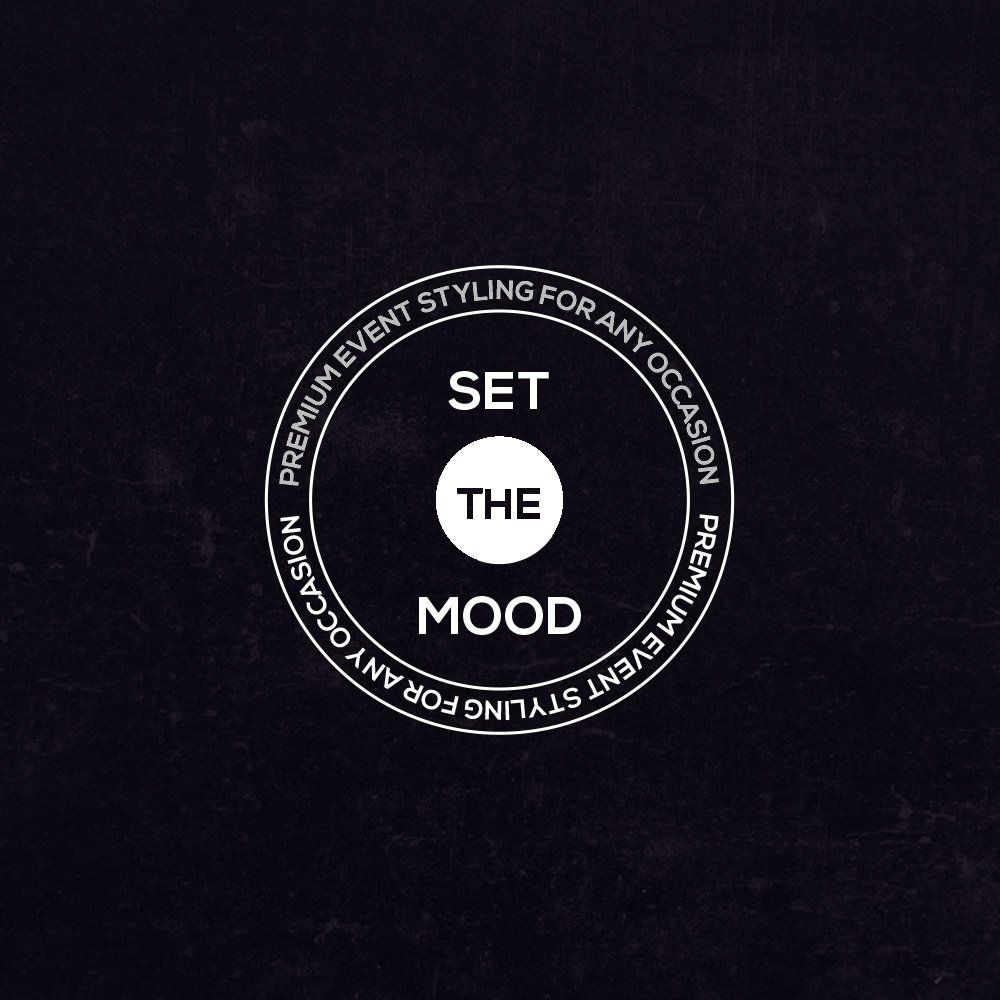 Logo with white text on black background: