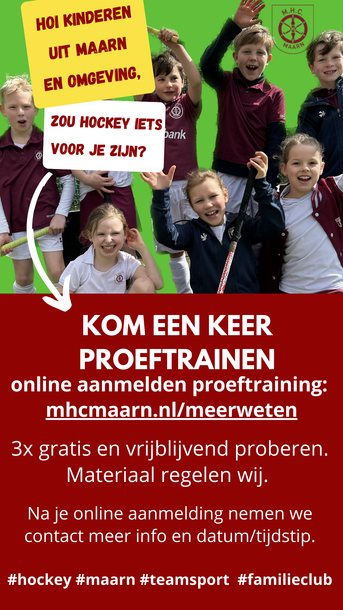 Online je kind aanmelden voor vrijblijvende proeftrainingen