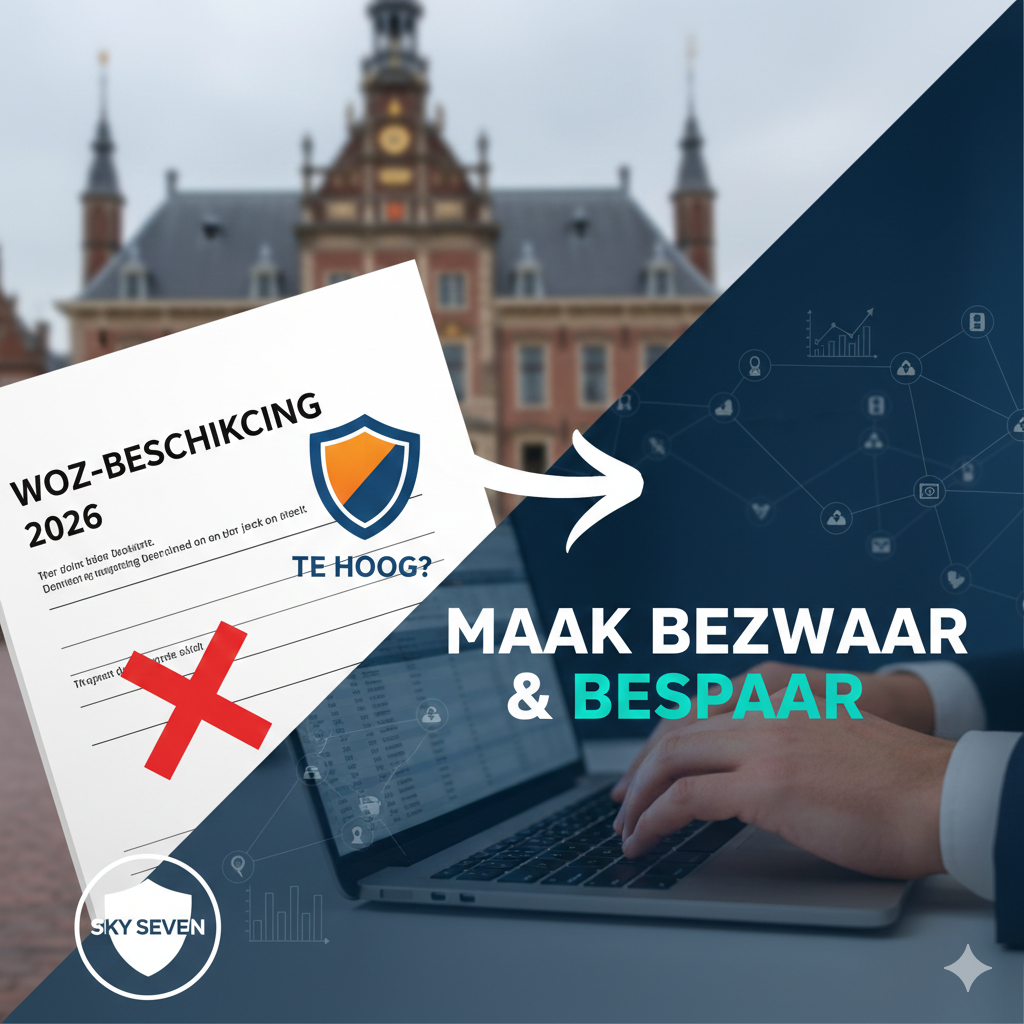 Informatieve illustratie over de WOZ-waarde 2026 voor ondernemers, inclusief een oproep om tijdig be