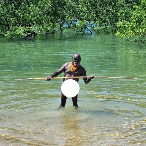 a man in the river