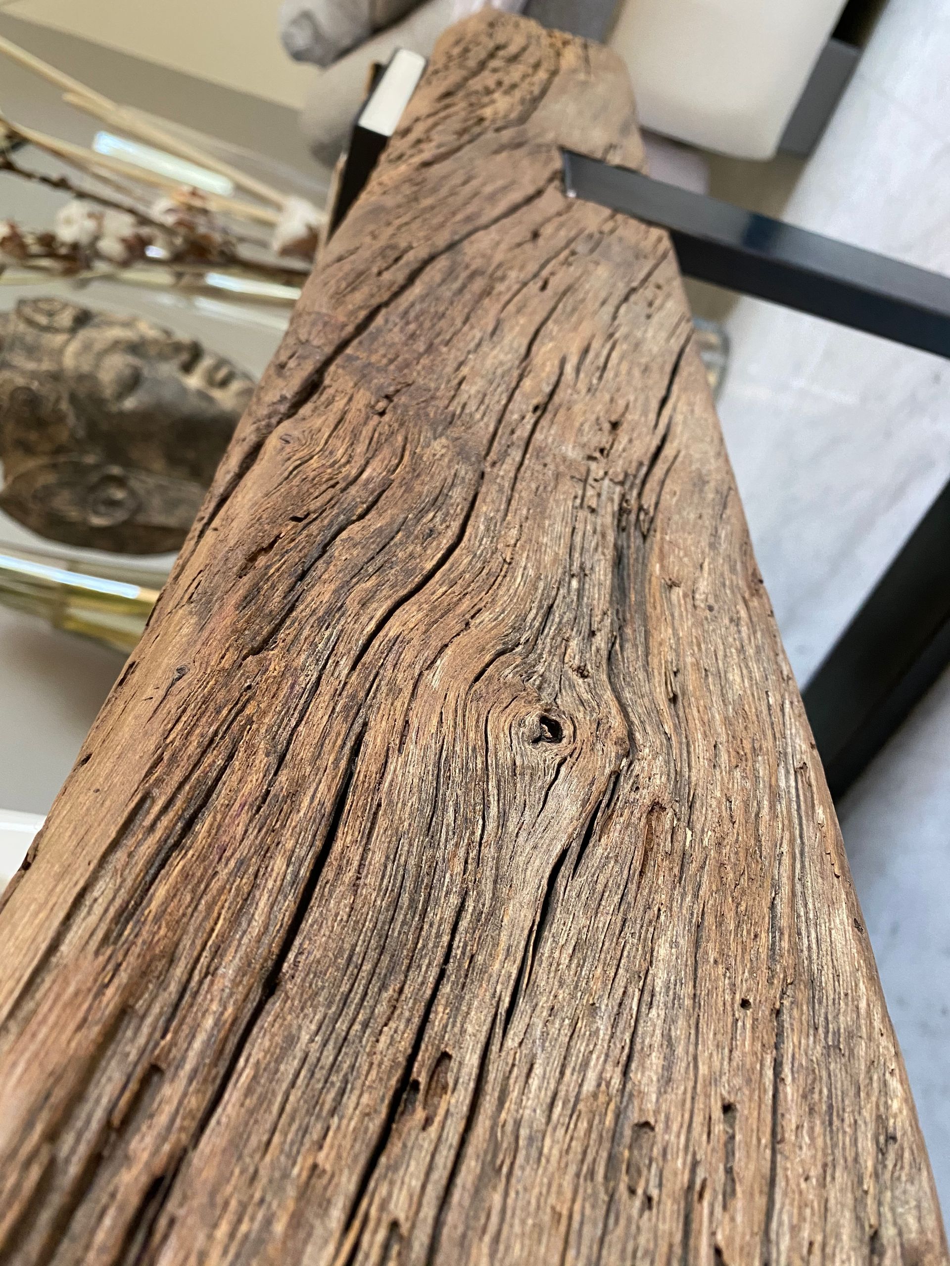 antica trave in legno antico di recupero