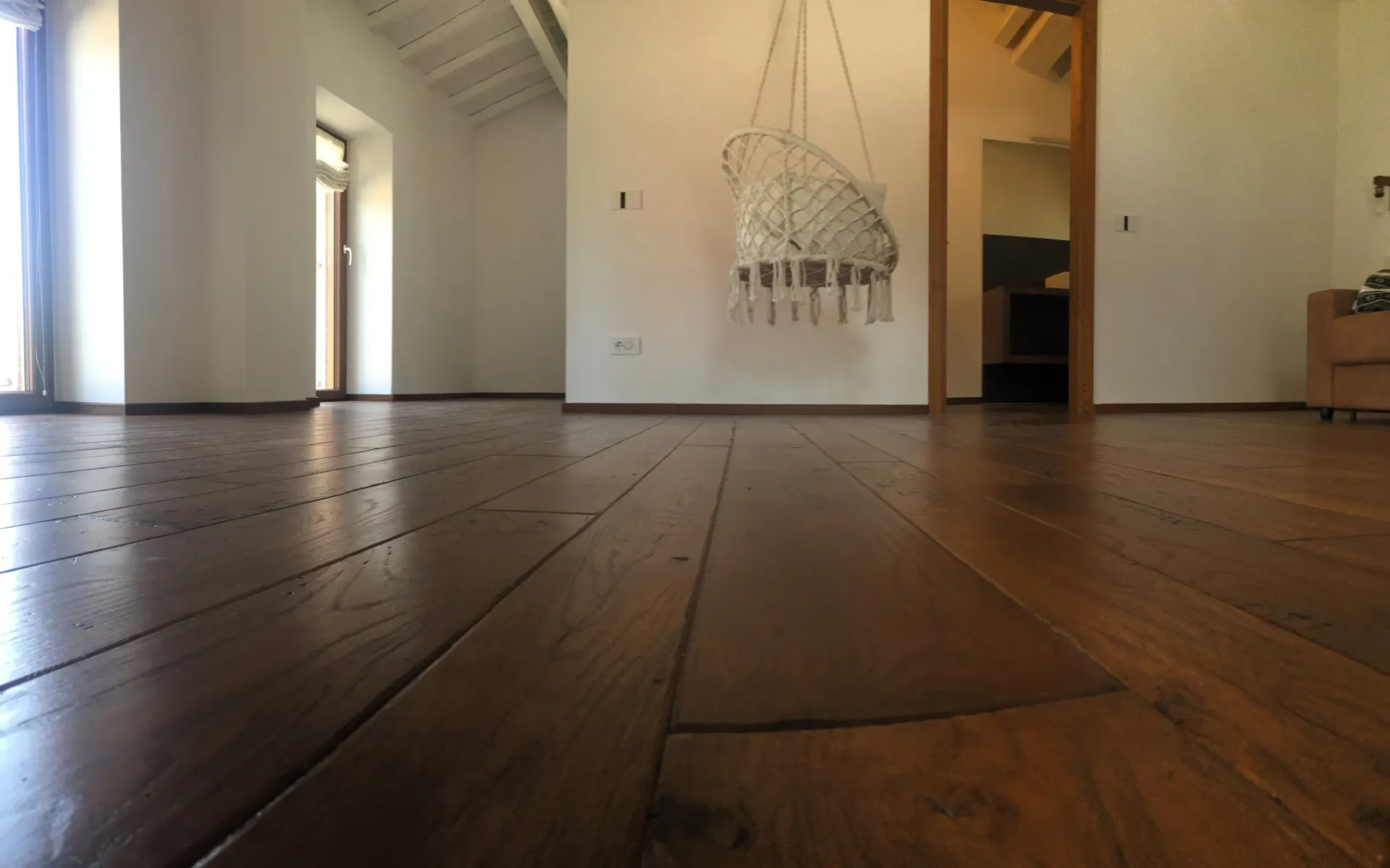 parquet antico posato in villa in toscana