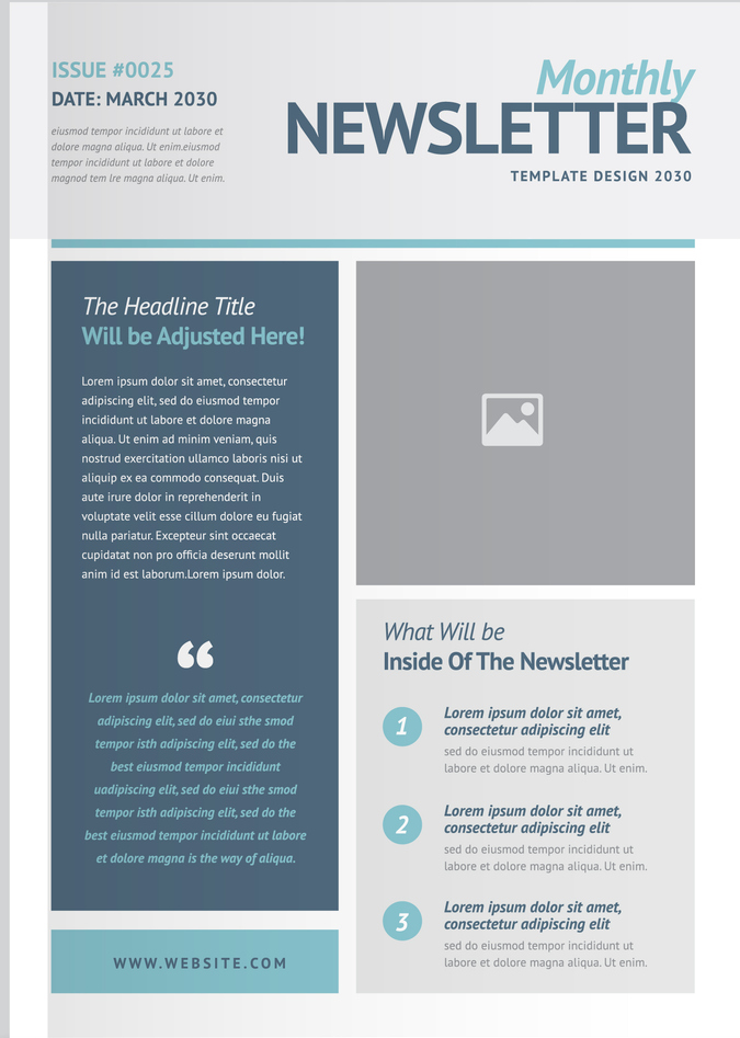 A monthly newsletter with a picture of the inside of the newsletter. A monthly newsletter with a picture of the inside of the newsletter.