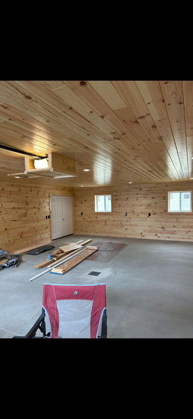 There is a chair in the middle of the room.