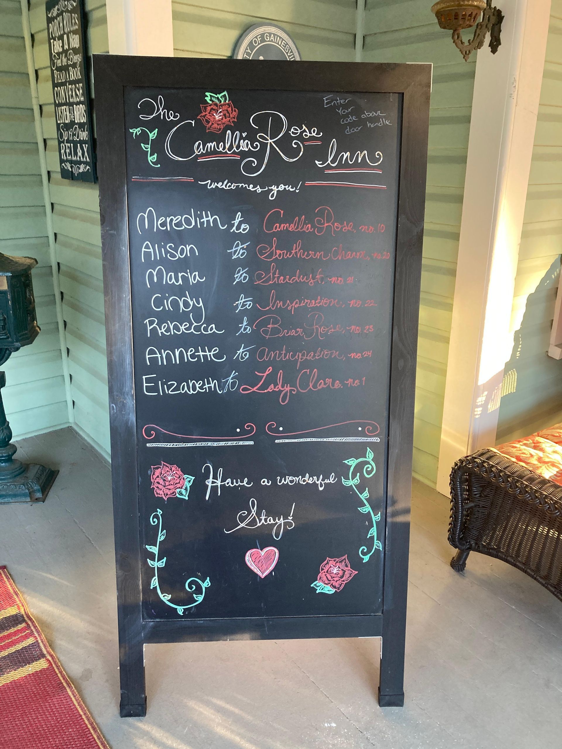 The personalized service at the Laurel Oak Inn and The Camellia Rose Inn