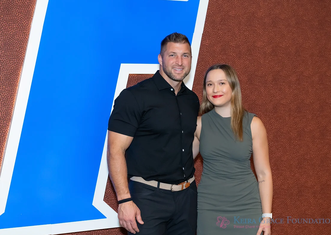 Tim Tebow and Kaitlyn Aurilio at The Keira Grace Foundation's Evening with Tim Tebow