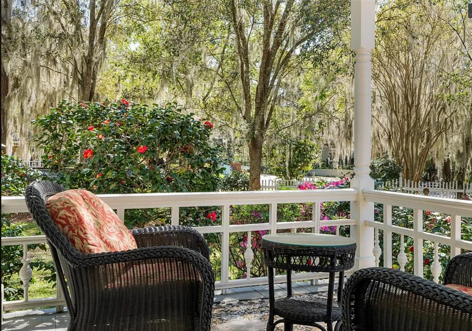 The interior and exterior of the entire Camellia Rose Inn as a whole home.