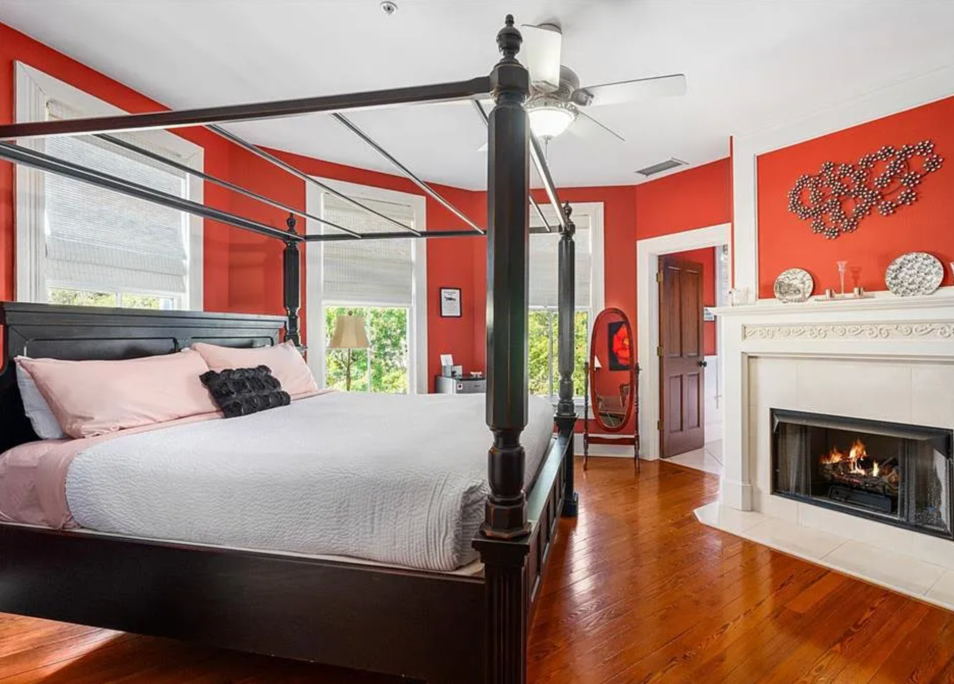 The interior and exterior of the entire Camellia Rose Inn as a whole home.