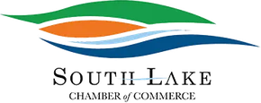 A logo for the south lake chamber of commerce