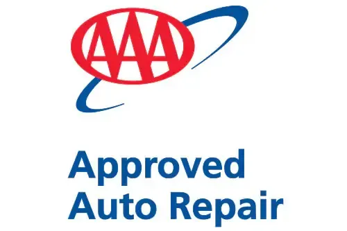 Aaa approved auto repair logo on a white background