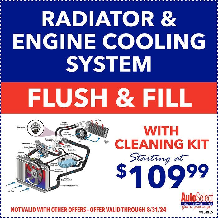 A coupon for a radiator and engine cooling system flush and fill