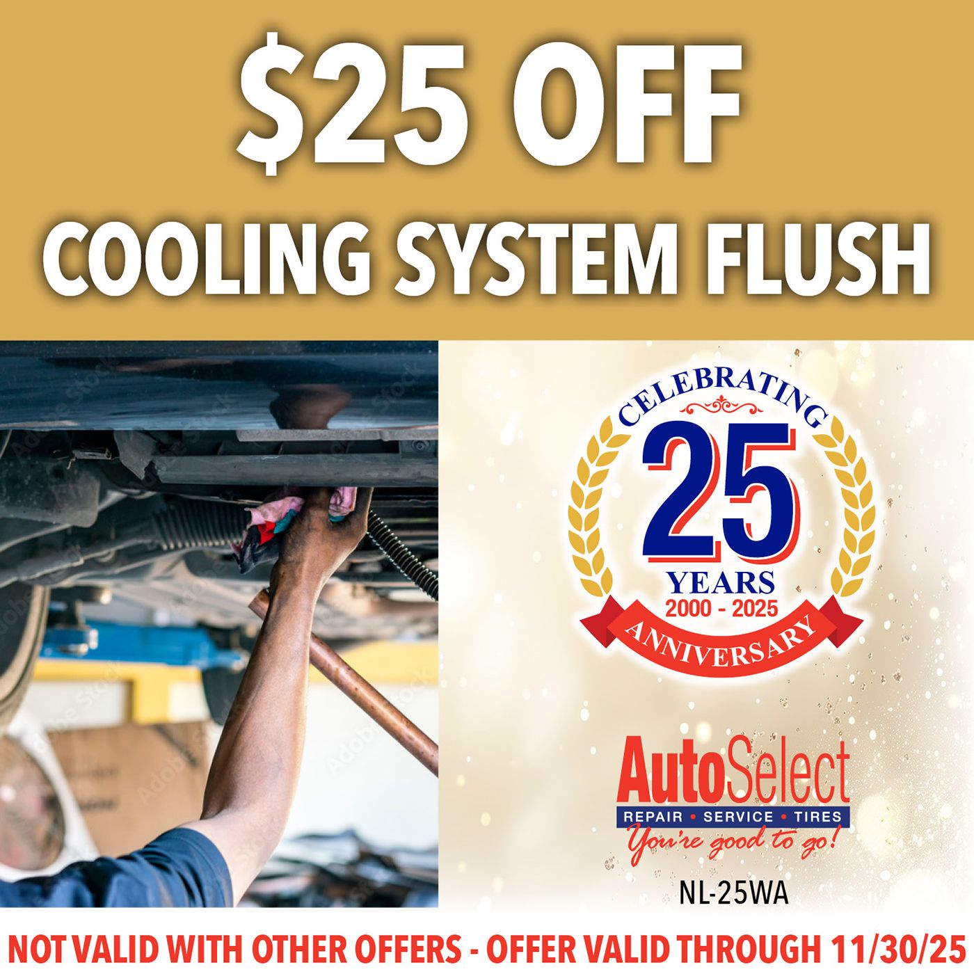 A coupon for a tire that says $ 50 instant savings