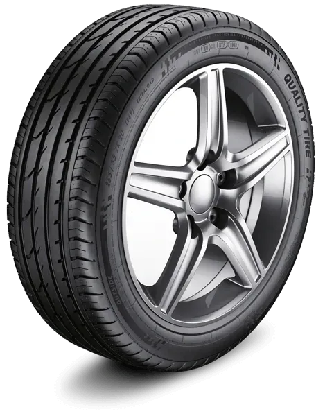 A new quality tire on a wheel from Auto Select