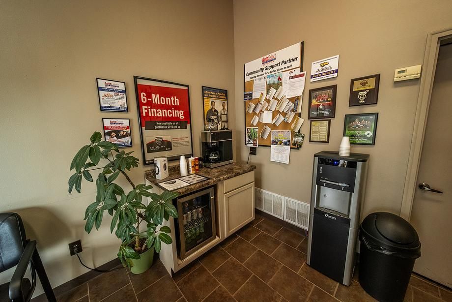 There is a sign on the wall that says `` 6 month financing ''.