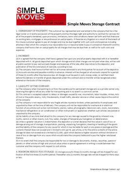 Simple Moves Storage Contract — St. Louis, MO — Simple Moves