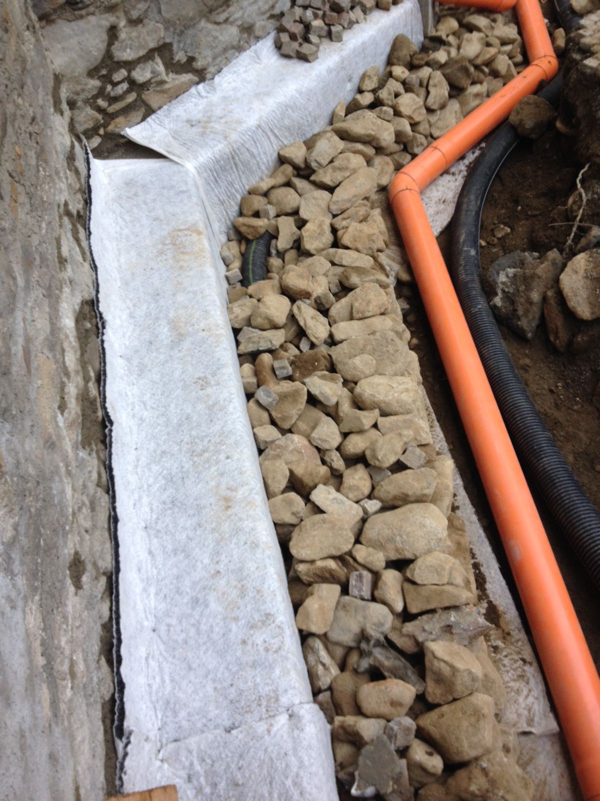 Drenaggio perimetrale, restauro, chiesa di san Giuseppe