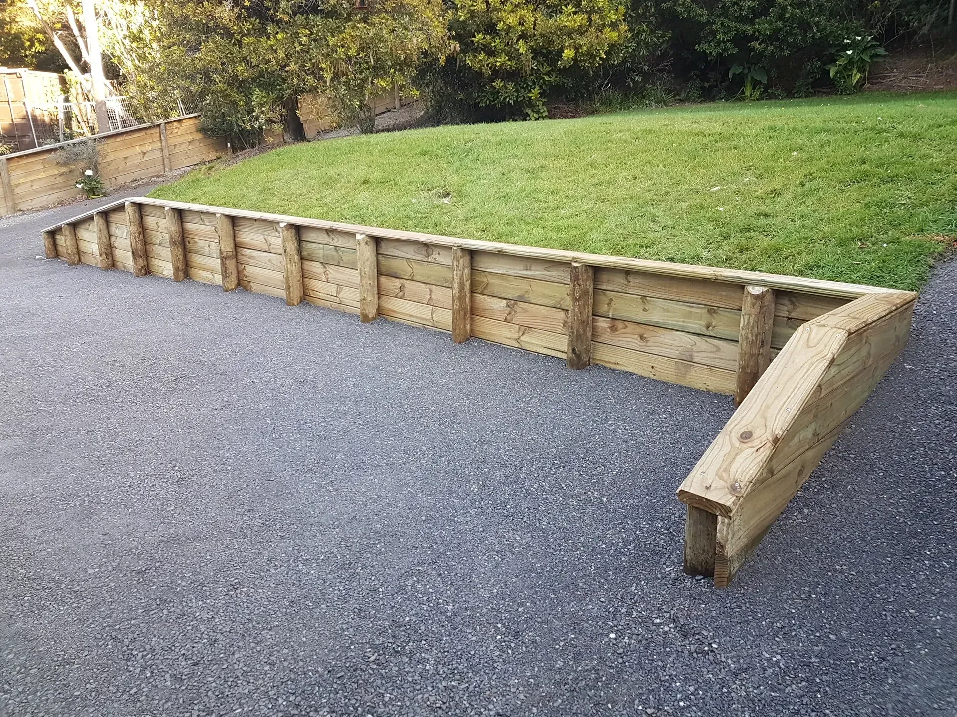 Hakahaka Bay Retaining Wall and Driveway Job by Bobcat Tipper Services in Marlborough, New Zealand.