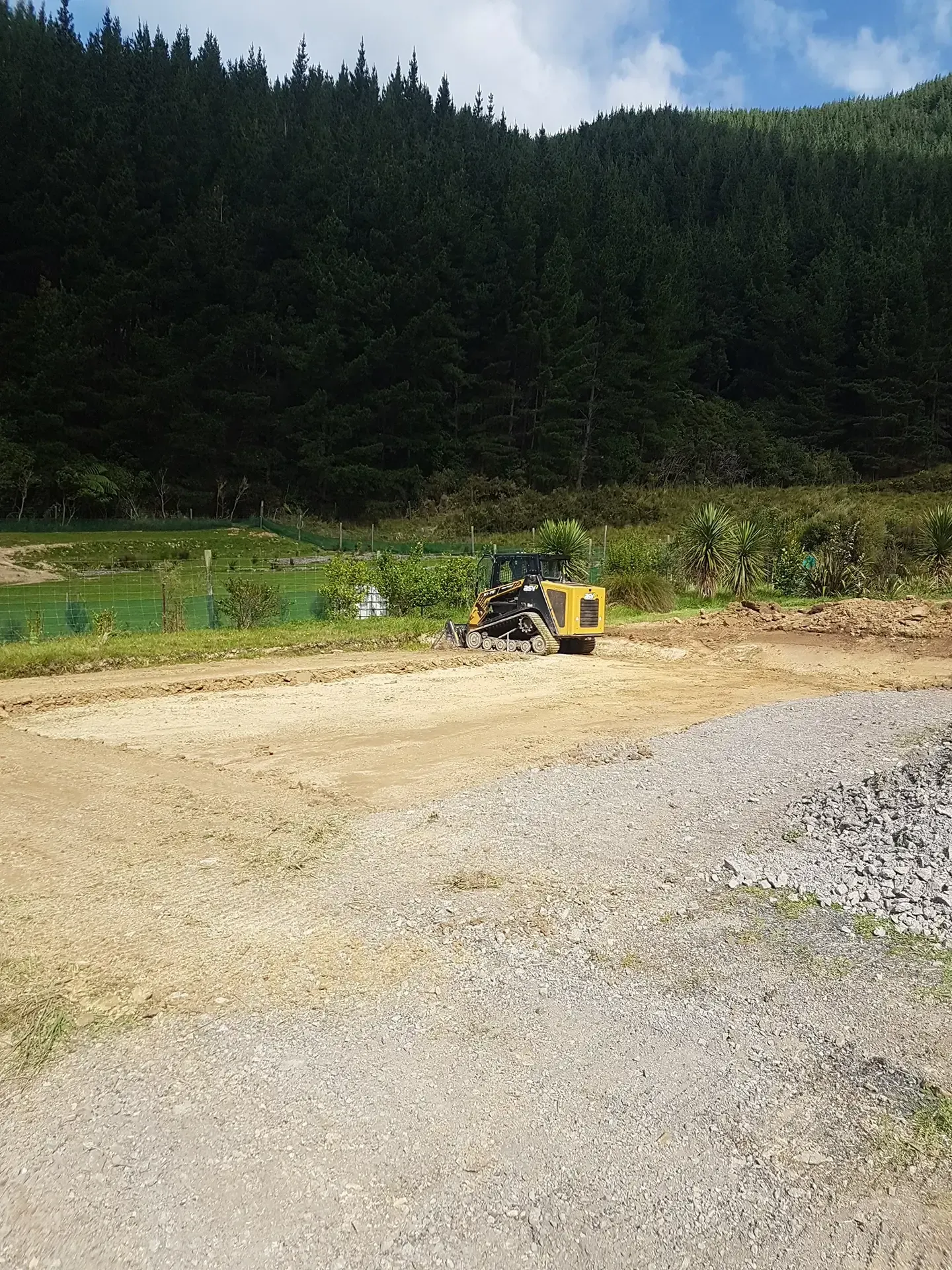 Oyster Bay Job by Bobcat Tipper Services in Marlborough, New Zealand.