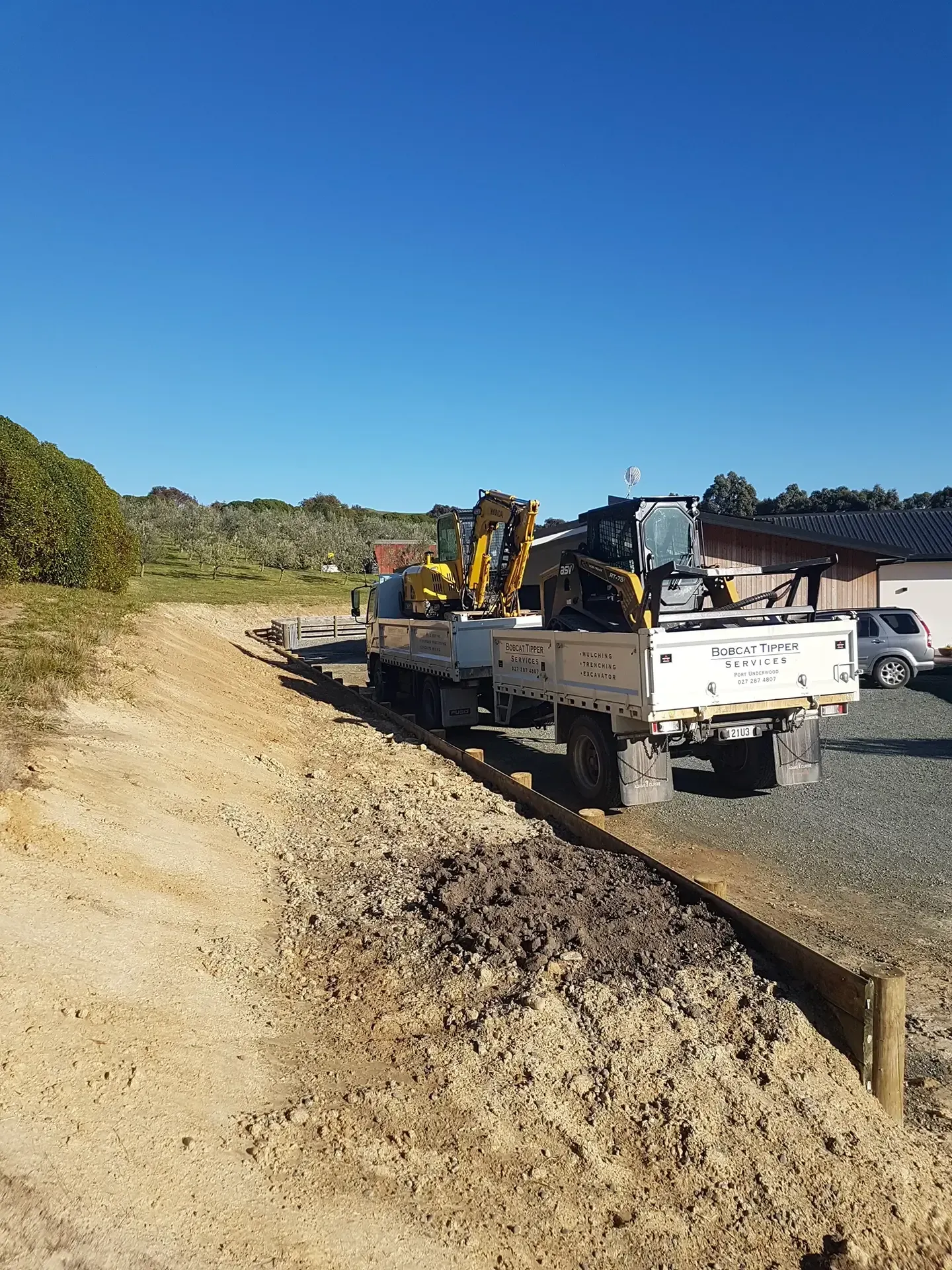 Redwood Pass Landscaping Job by Bobcat Tipper Services in Marlborough, New Zealand.