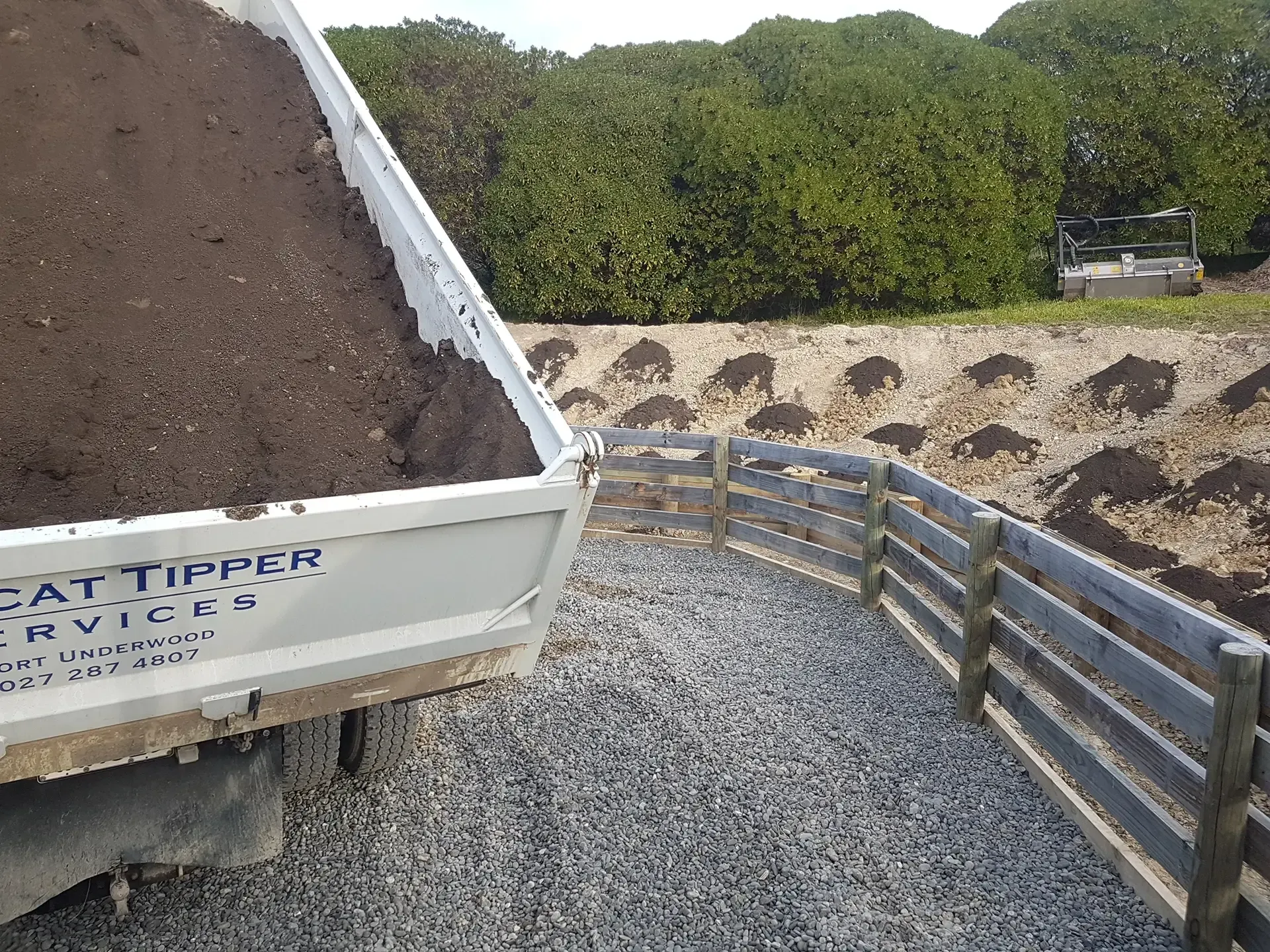 Redwood Pass Landscaping Job by Bobcat Tipper Services in Marlborough, New Zealand.