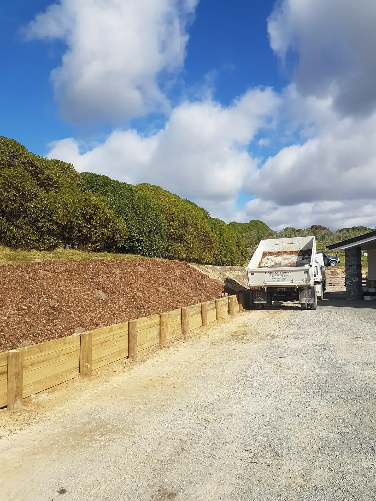 Redwood Pass Landscaping Job by Bobcat Tipper Services in Marlborough, New Zealand.