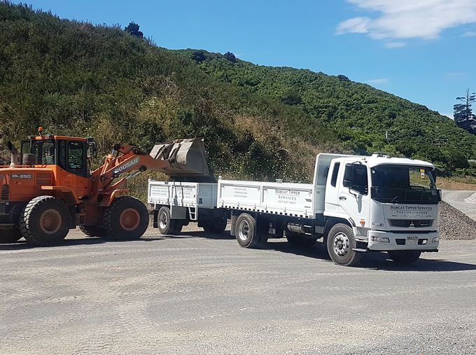 Truck and Trailer Available at - Bobcat Tipper Services in the Marlborough Sounds NZ