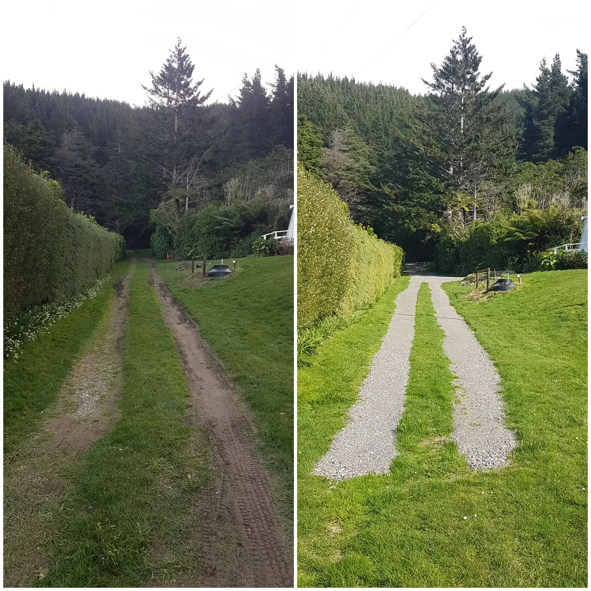 Underwood Farms Driveway Job by Bobcat Tipper Services in Marlborough, New Zealand.