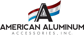Logo of American Aluminum Accessories, Inc. with a stylized 