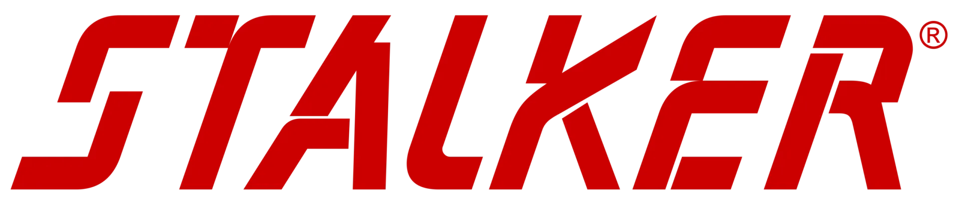 Red STALKER logo with registered trademark symbol.