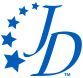 JD logo: Blue initials, stylized 