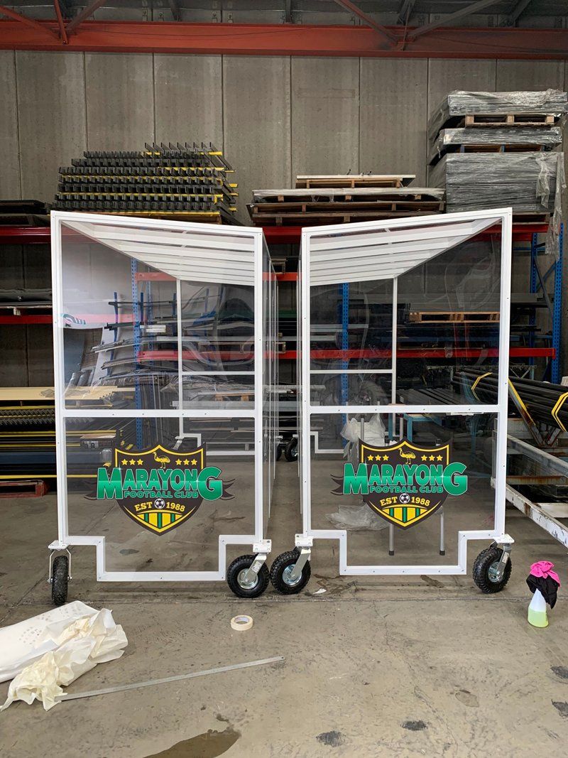 White Metal Soccer Goal — Sydney, NSW — A.S.S Fencing