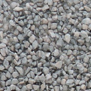 Close-up of a pile of small gray gravel stones