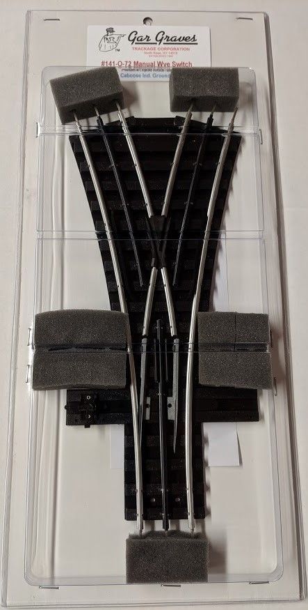 142  Manual O-72 Wye Switch - Phantom w/Stainless Outside Rails