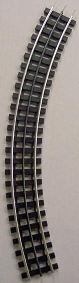 32-101-S 0-32 Curve - Phantom with Tinplated Outside Rails (8/circle)- Plastic Ties