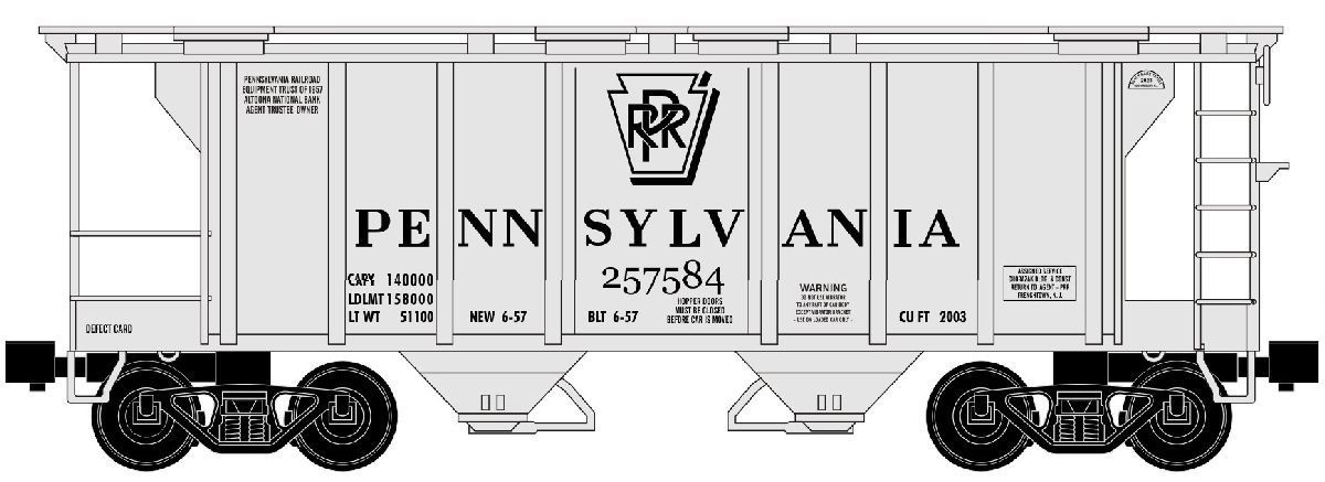 RMT86315 PRR 2-Bay Covered Hopper